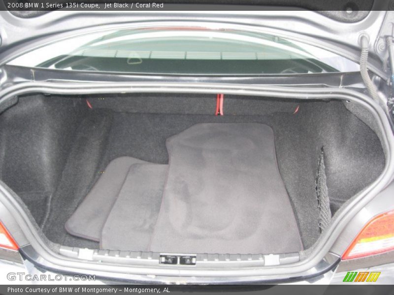 Jet Black / Coral Red 2008 BMW 1 Series 135i Coupe