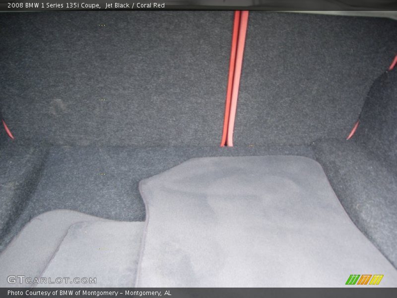 Jet Black / Coral Red 2008 BMW 1 Series 135i Coupe