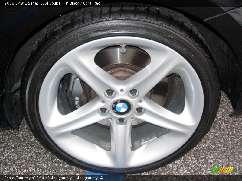 Jet Black / Coral Red 2008 BMW 1 Series 135i Coupe