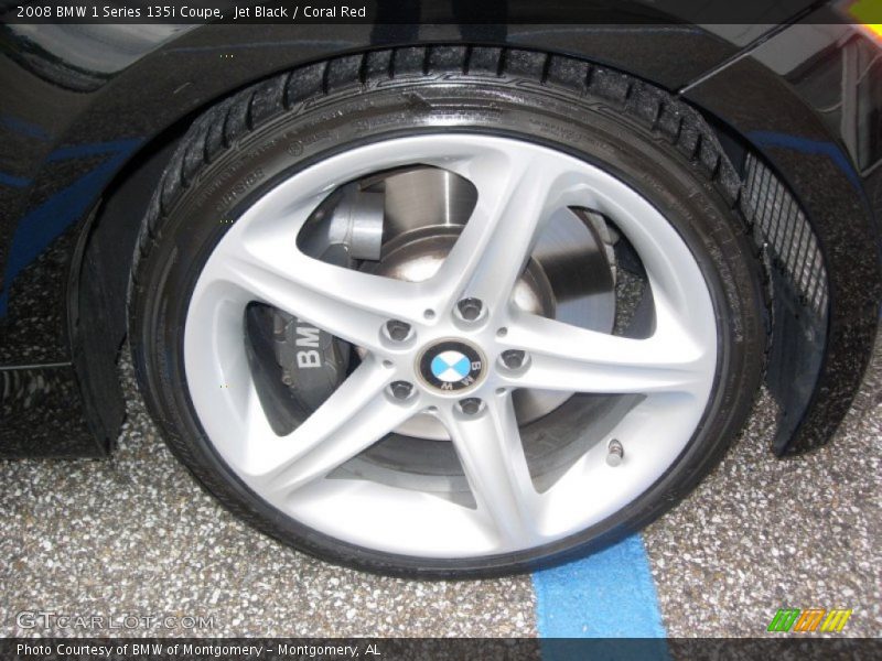 Jet Black / Coral Red 2008 BMW 1 Series 135i Coupe