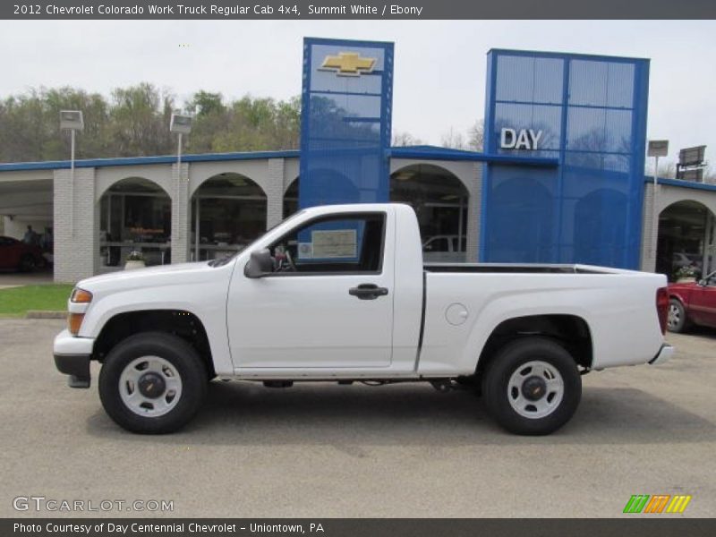 Summit White / Ebony 2012 Chevrolet Colorado Work Truck Regular Cab 4x4