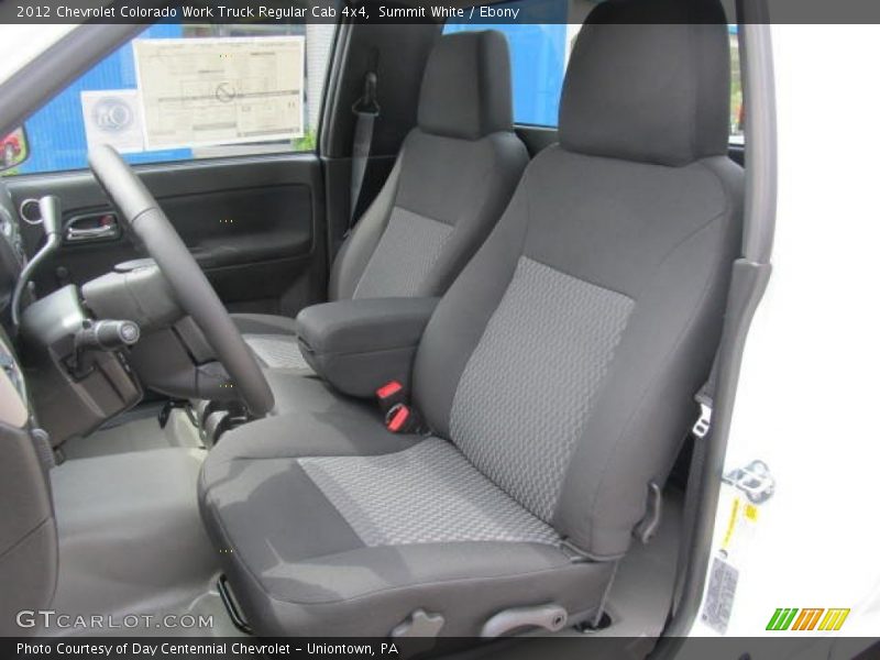 Front Seat of 2012 Colorado Work Truck Regular Cab 4x4