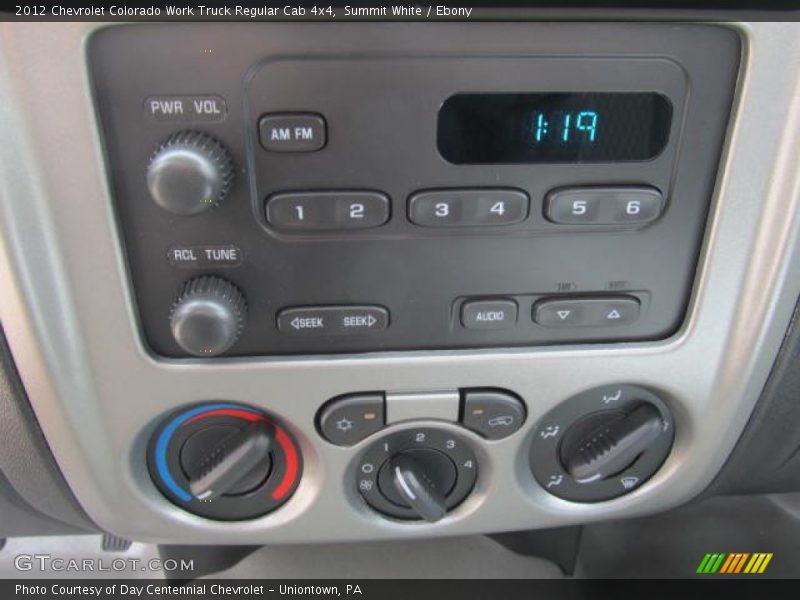 Audio System of 2012 Colorado Work Truck Regular Cab 4x4