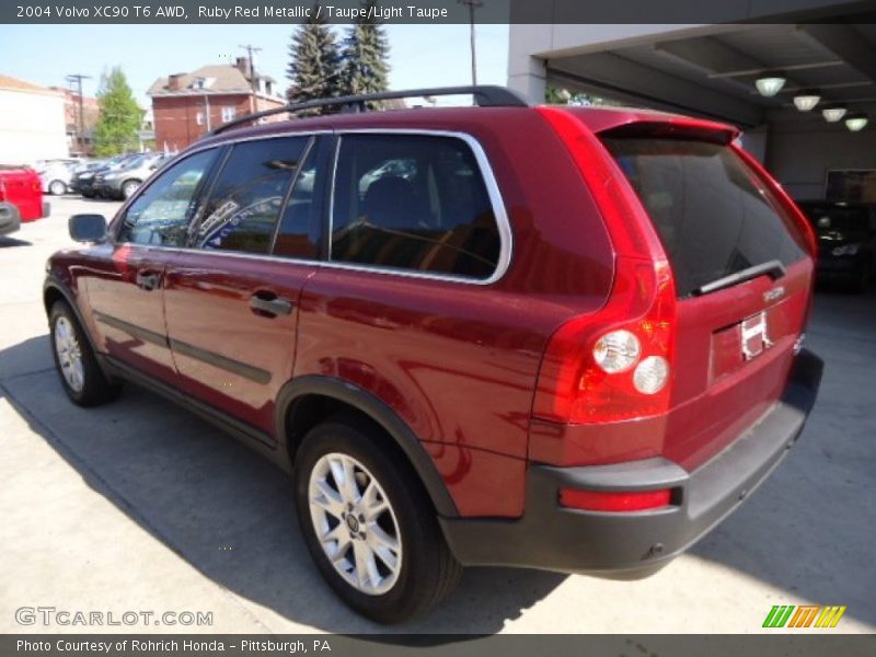 Ruby Red Metallic / Taupe/Light Taupe 2004 Volvo XC90 T6 AWD