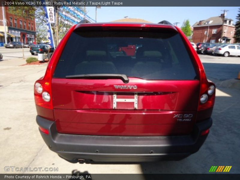 Ruby Red Metallic / Taupe/Light Taupe 2004 Volvo XC90 T6 AWD