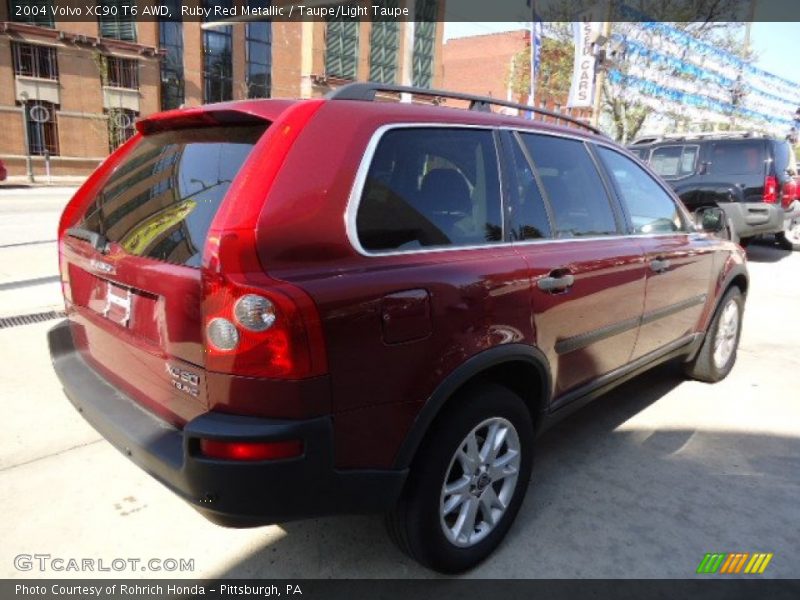 Ruby Red Metallic / Taupe/Light Taupe 2004 Volvo XC90 T6 AWD
