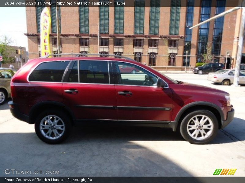 Ruby Red Metallic / Taupe/Light Taupe 2004 Volvo XC90 T6 AWD