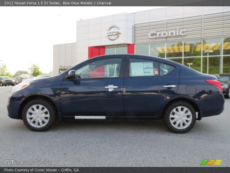 Blue Onyx Metallic / Charcoal 2012 Nissan Versa 1.6 SV Sedan