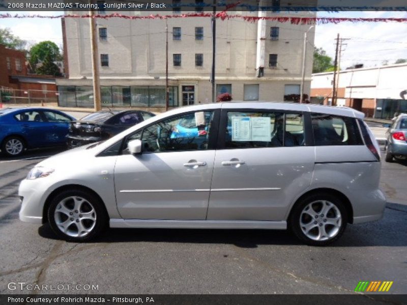Sunlight Silver / Black 2008 Mazda MAZDA5 Touring