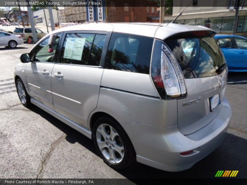 Sunlight Silver / Black 2008 Mazda MAZDA5 Touring