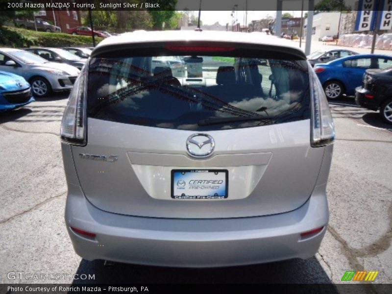 Sunlight Silver / Black 2008 Mazda MAZDA5 Touring