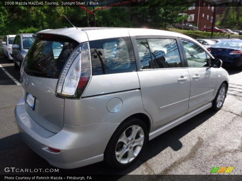 Sunlight Silver / Black 2008 Mazda MAZDA5 Touring