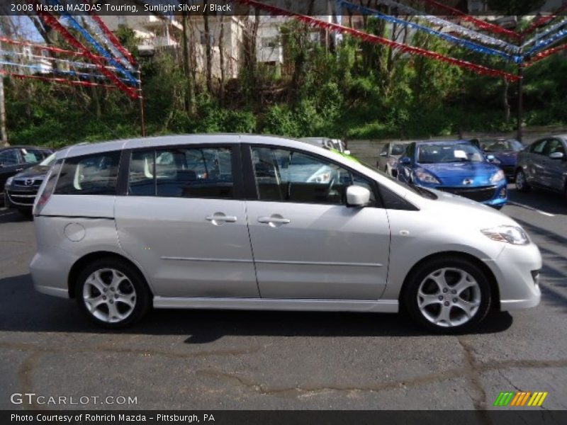 Sunlight Silver / Black 2008 Mazda MAZDA5 Touring