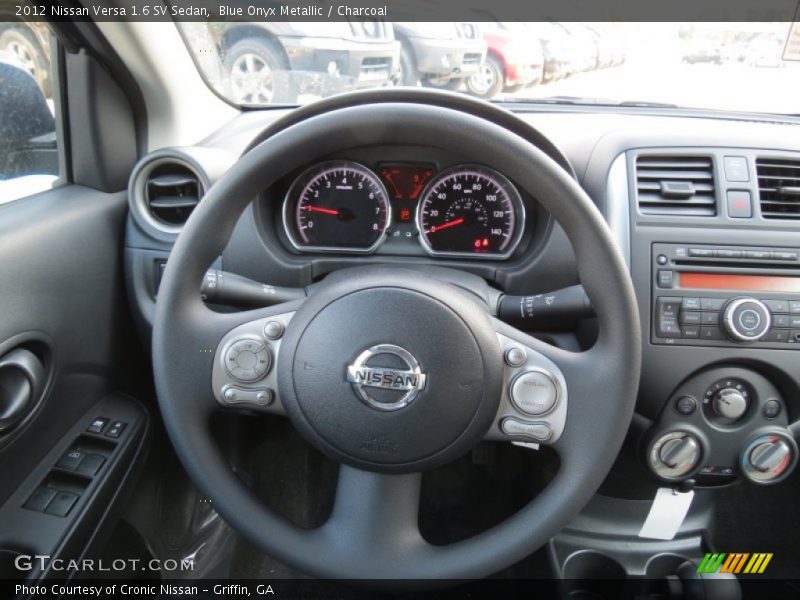 Blue Onyx Metallic / Charcoal 2012 Nissan Versa 1.6 SV Sedan