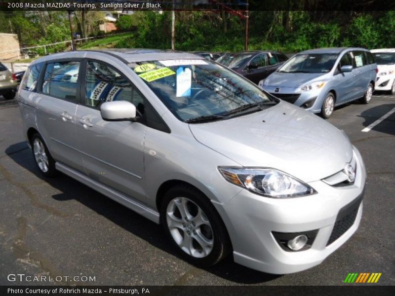 Sunlight Silver / Black 2008 Mazda MAZDA5 Touring