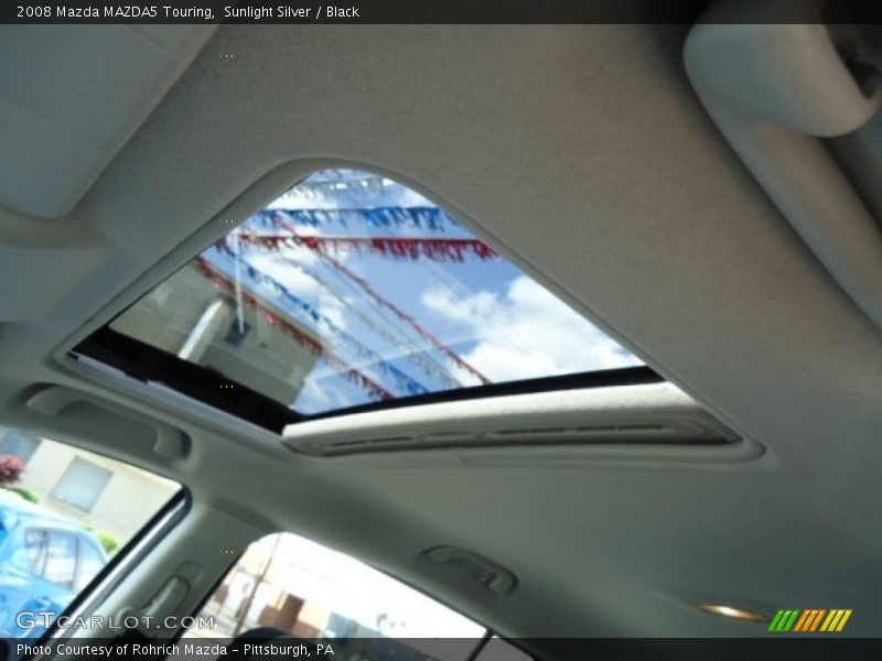 Sunlight Silver / Black 2008 Mazda MAZDA5 Touring