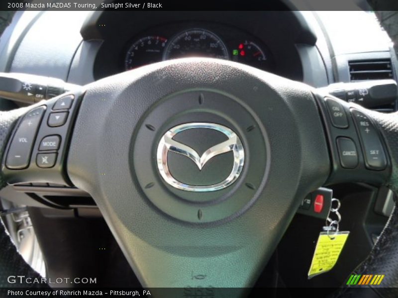 Sunlight Silver / Black 2008 Mazda MAZDA5 Touring