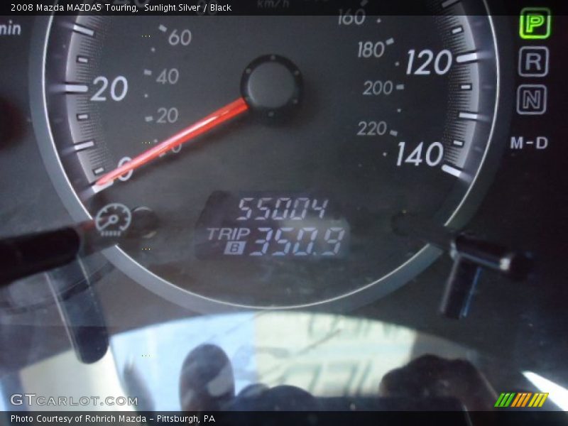 Sunlight Silver / Black 2008 Mazda MAZDA5 Touring