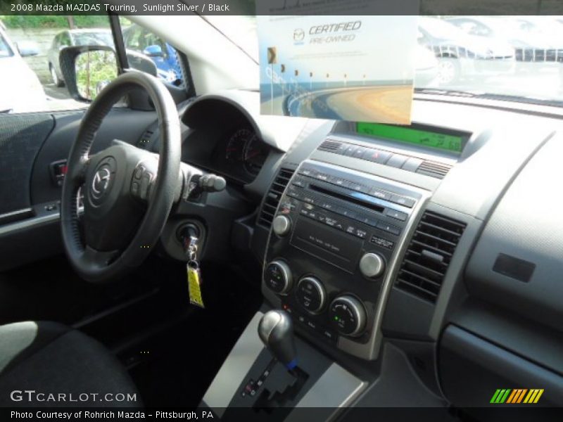 Sunlight Silver / Black 2008 Mazda MAZDA5 Touring