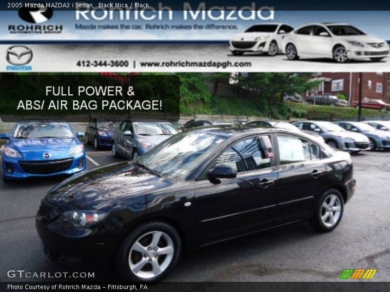 Black Mica / Black 2005 Mazda MAZDA3 i Sedan