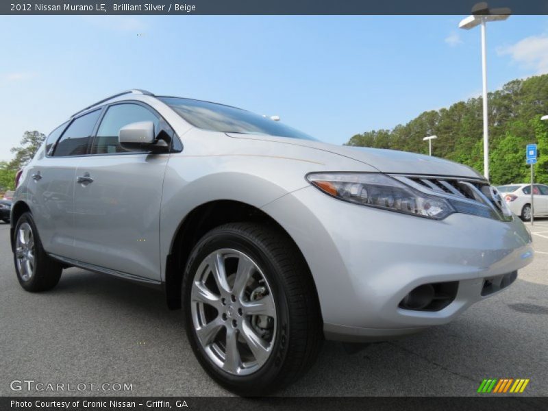 Brilliant Silver / Beige 2012 Nissan Murano LE