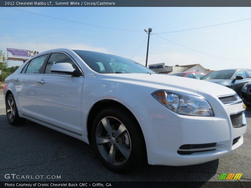 Summit White / Cocoa/Cashmere 2012 Chevrolet Malibu LT