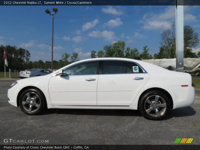 Summit White / Cocoa/Cashmere 2012 Chevrolet Malibu LT