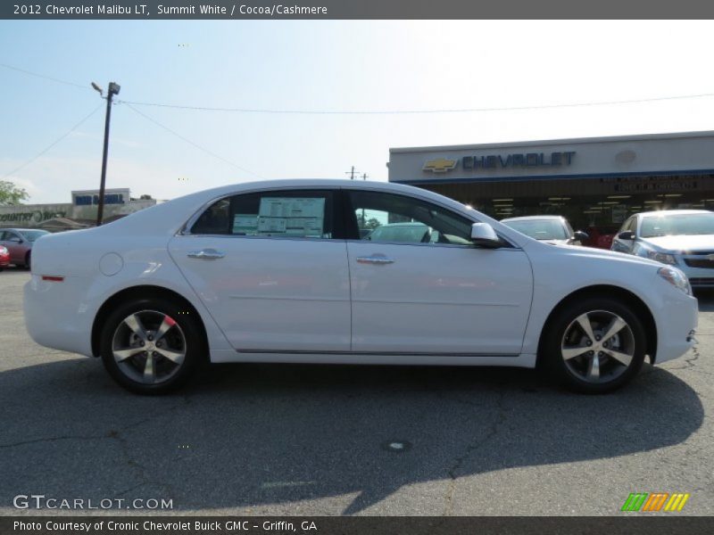 Summit White / Cocoa/Cashmere 2012 Chevrolet Malibu LT
