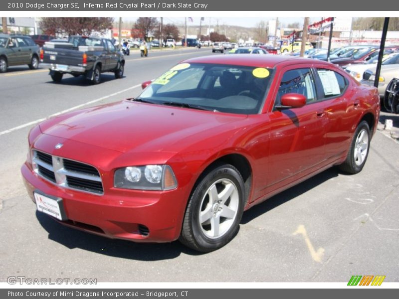 Inferno Red Crystal Pearl / Dark Slate Gray 2010 Dodge Charger SE