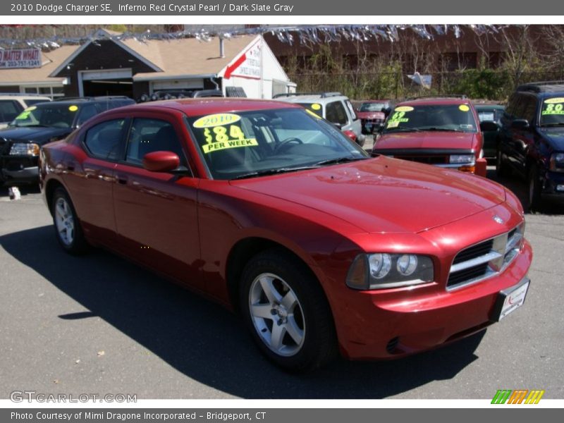 Inferno Red Crystal Pearl / Dark Slate Gray 2010 Dodge Charger SE