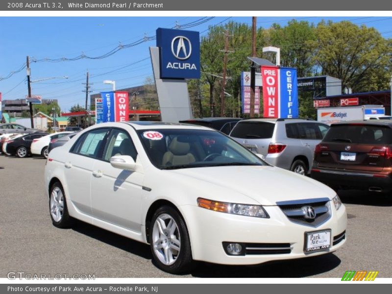 White Diamond Pearl / Parchment 2008 Acura TL 3.2
