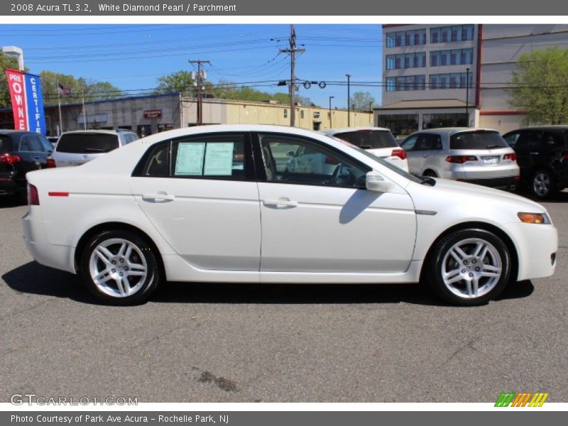 White Diamond Pearl / Parchment 2008 Acura TL 3.2