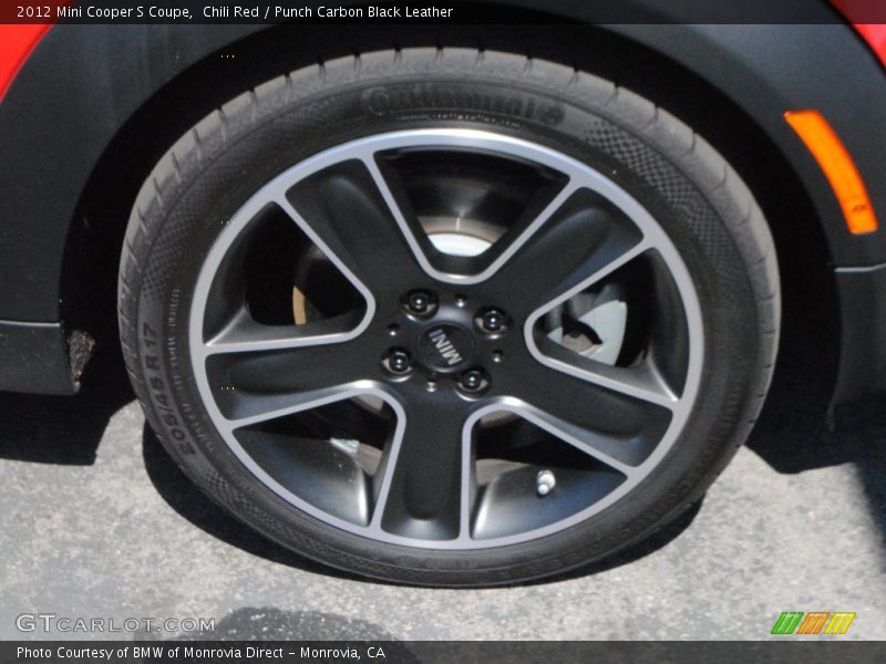Chili Red / Punch Carbon Black Leather 2012 Mini Cooper S Coupe