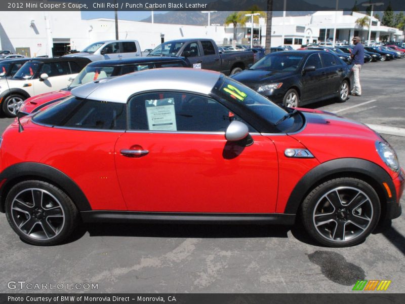 Chili Red / Punch Carbon Black Leather 2012 Mini Cooper S Coupe