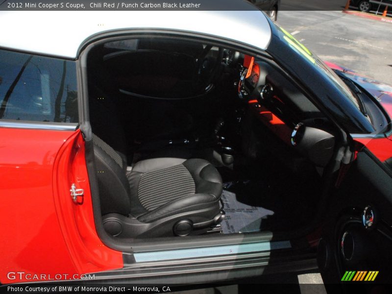 Chili Red / Punch Carbon Black Leather 2012 Mini Cooper S Coupe