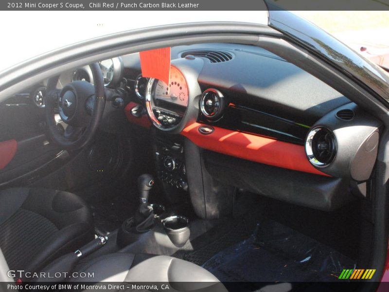 Chili Red / Punch Carbon Black Leather 2012 Mini Cooper S Coupe