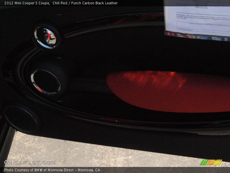 Chili Red / Punch Carbon Black Leather 2012 Mini Cooper S Coupe