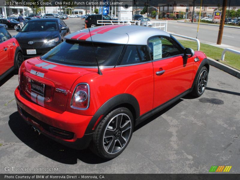 Chili Red / Punch Carbon Black Leather 2012 Mini Cooper S Coupe
