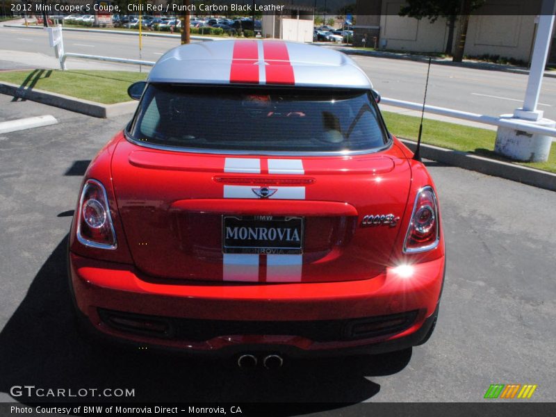Chili Red / Punch Carbon Black Leather 2012 Mini Cooper S Coupe