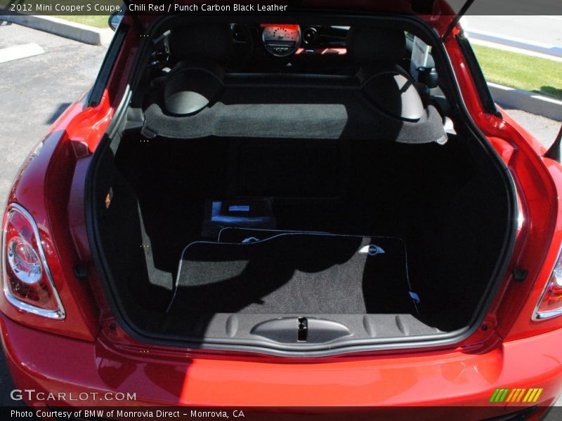 Chili Red / Punch Carbon Black Leather 2012 Mini Cooper S Coupe