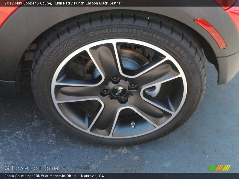 Chili Red / Punch Carbon Black Leather 2012 Mini Cooper S Coupe