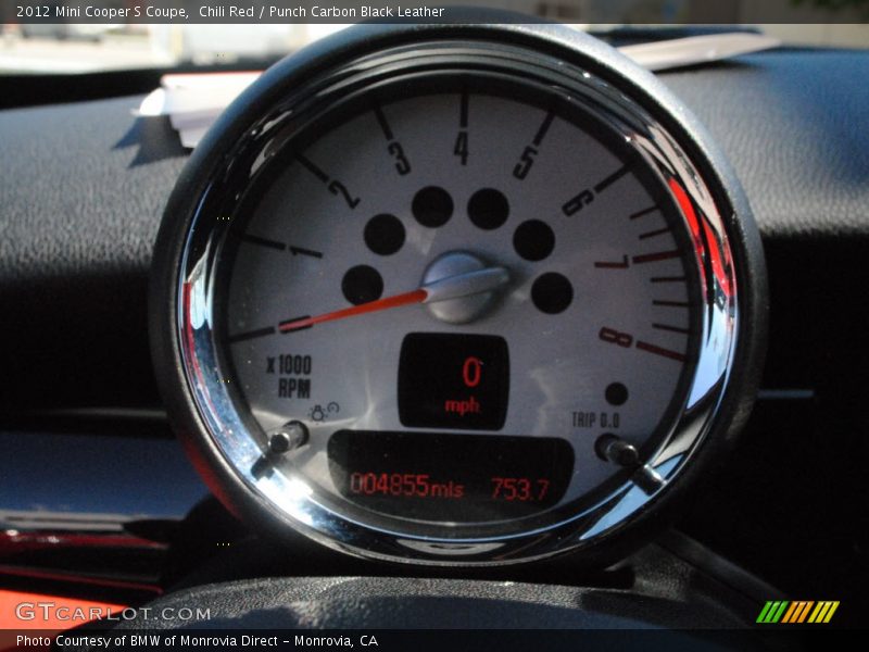 Chili Red / Punch Carbon Black Leather 2012 Mini Cooper S Coupe