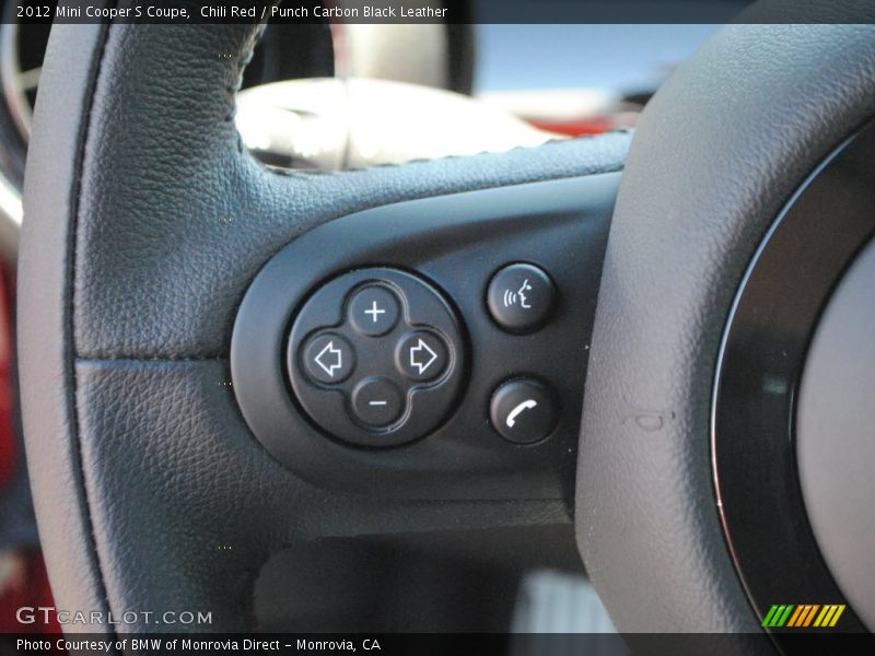 Chili Red / Punch Carbon Black Leather 2012 Mini Cooper S Coupe