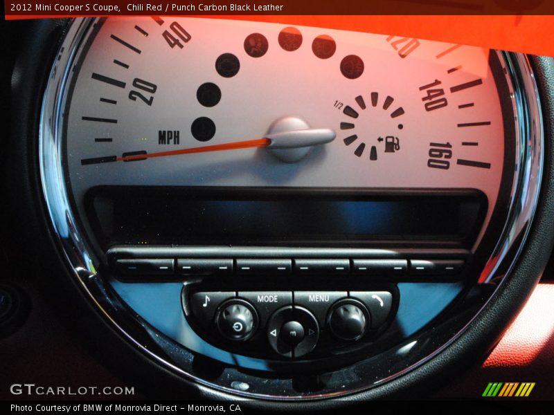 Chili Red / Punch Carbon Black Leather 2012 Mini Cooper S Coupe