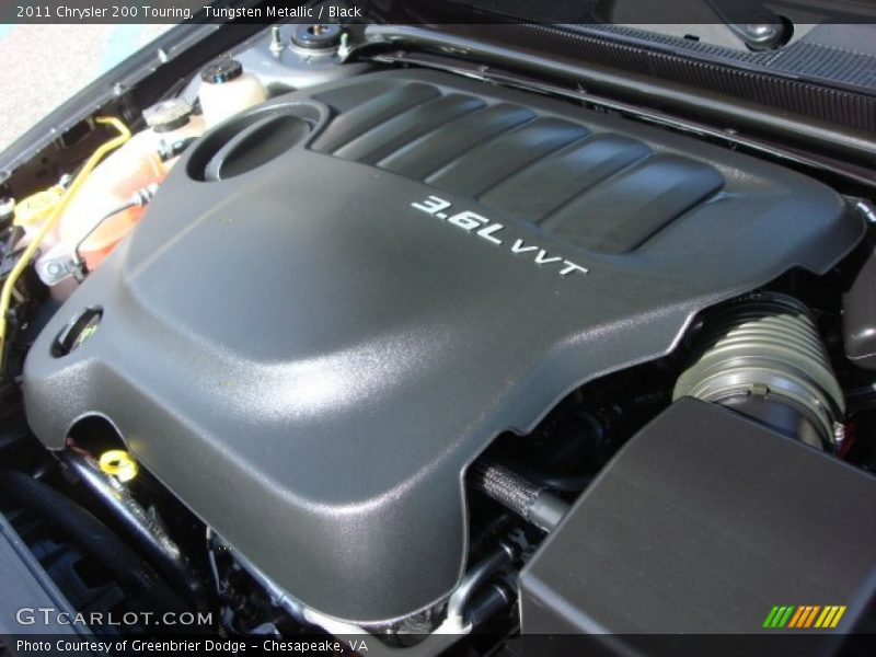 Tungsten Metallic / Black 2011 Chrysler 200 Touring