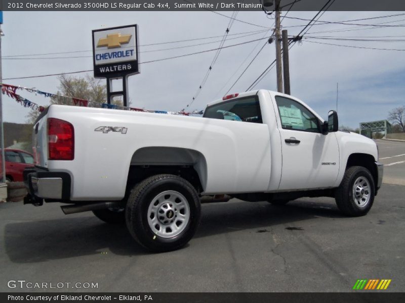 Summit White / Dark Titanium 2012 Chevrolet Silverado 3500HD LS Regular Cab 4x4
