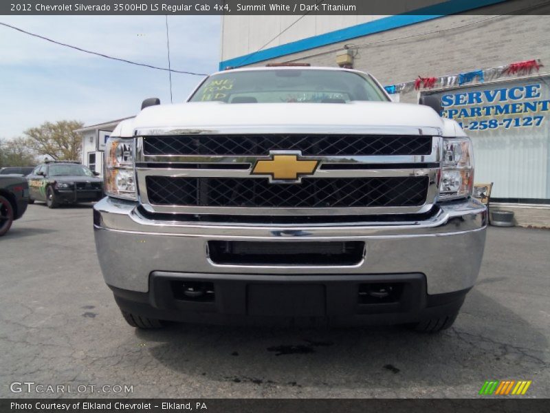 Summit White / Dark Titanium 2012 Chevrolet Silverado 3500HD LS Regular Cab 4x4