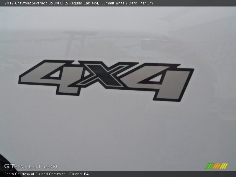 Summit White / Dark Titanium 2012 Chevrolet Silverado 3500HD LS Regular Cab 4x4