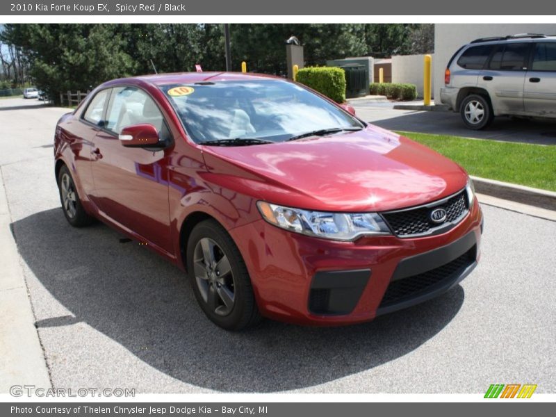 Spicy Red / Black 2010 Kia Forte Koup EX