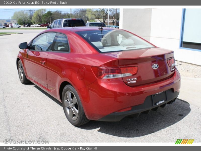 Spicy Red / Black 2010 Kia Forte Koup EX